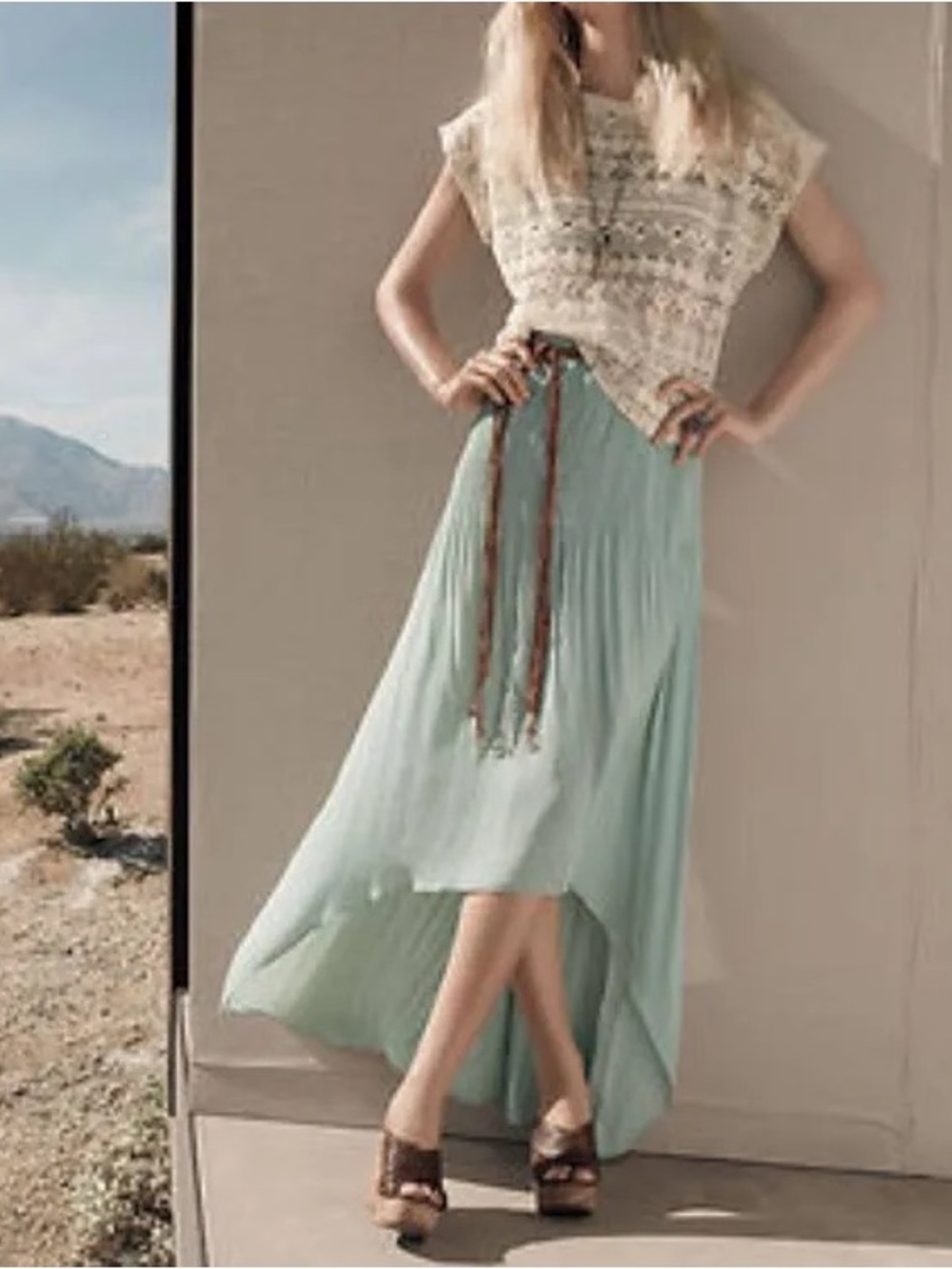 Vintage Anthropologie Hi Low Skirt